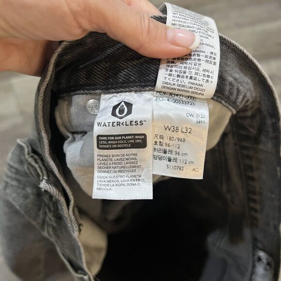 Levi’s SilverTab Loose Jeans Black Gray Baggy Fit 90s Skater Style W38 L32 - Picture 3 of 7